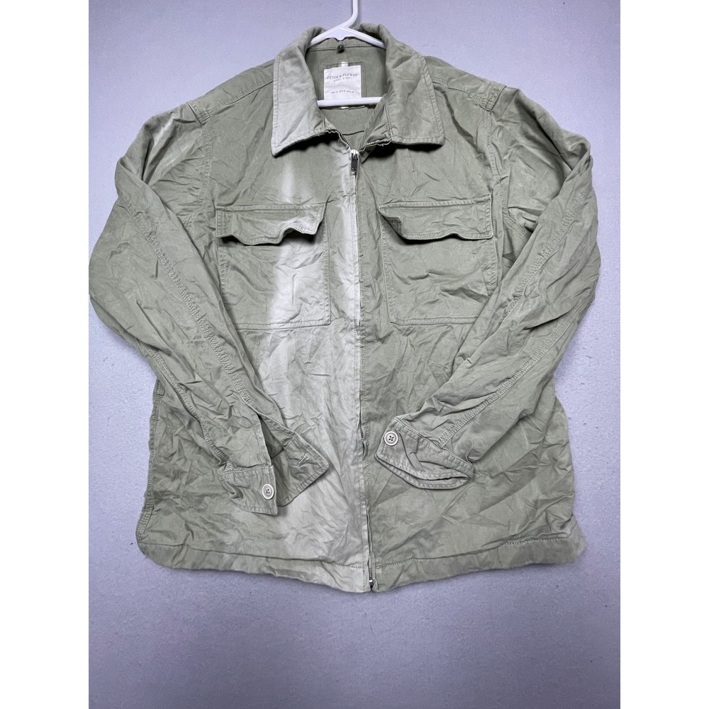 Denim & Flower Jacket Cotton Blend Olive Green XL Mens